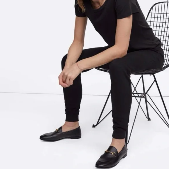 NWT MATE the Label Organic Terry Cotton CLASSIC JOGGER Pant Jet Black - MEDIUM - Picture 1 of 16